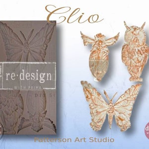 CLIO - NEW! Silicone Mold - Redesign with Prima Furniture and Decor  Mold - Silicone Butterfly, Owl Mould - CLIO 5" x 8"
