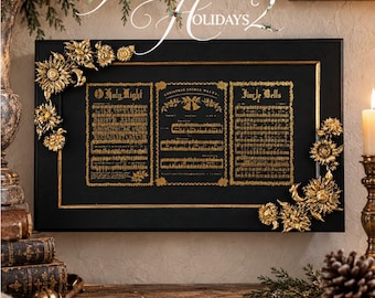 Middy Foil Rub On Transfers® Kacha – Yuletide Symphony - Christmas – 2 sheets, 8.5″x11″