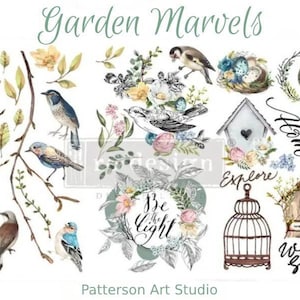 Garden Marvels - Redesign with Prima - Rub on Furniture Small Transfer decal