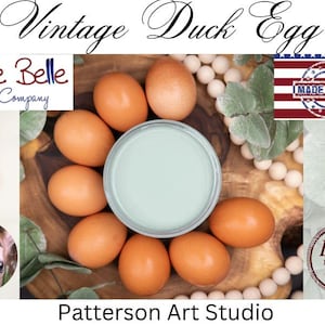 VINTAGE DUCK EGG- Chalk Mineral Paint- Dixie Belle Paint Company -Made in the usa - Vintage Duck Egg  - Med Blue - Furniture and Decor Paint