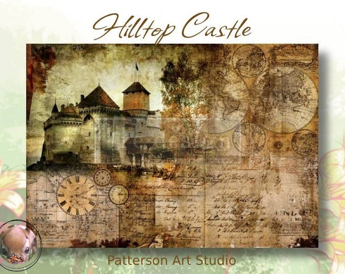 New HILLTOP CASTLE Redesign With Prima A1 Decoupage Rice Fine Art Decor