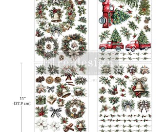 Middy Plus Transfers® – Home for The Holidays - Christmas – Redesign with Prima -  3 sheets + 1 bonus sheet, 8.5″x11″