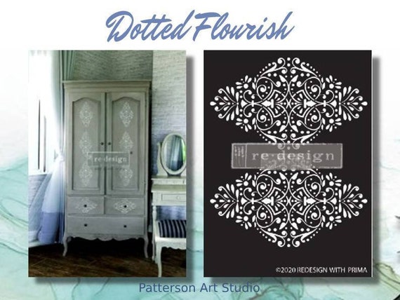 Redesign With Prima Reusable Furniture Decor Stencil DOTTED | Etsy