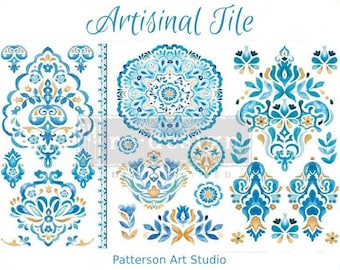 ARTISINAL TILE - Redesign with Prima Rub on Furniture BOHO Small Transfer Decal -  18" x12"