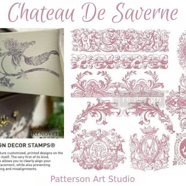 Redesign with Prima 12 x12 Clear Cling Decor Stamp - Chateau De Saverne