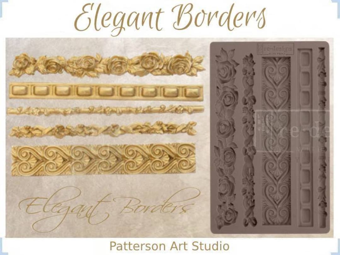 Prima Marketing Redesign Siliconen Mould 5x8 BRDRS - Elegante Randen Voor Decor & Ambacht