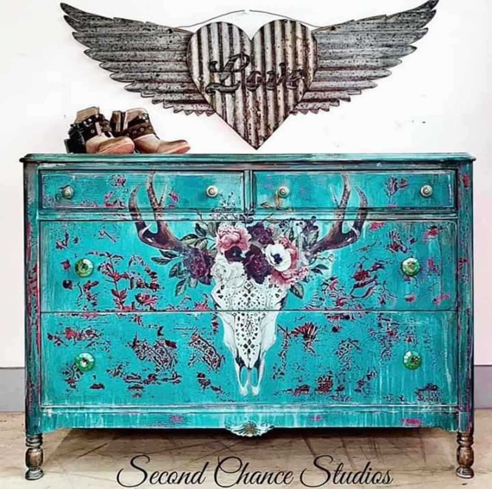 Rub on Furniture Transfer Boho Furniture Decal Redesign With Etsy