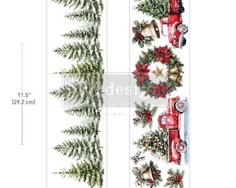 Luxe Transfers® – Blue Ridge Winter – Redesign with Prima - 2 sheets - 3.5" x 11.5"