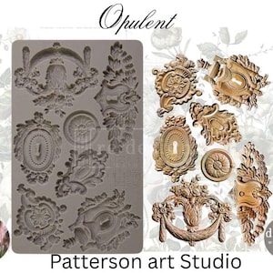 OPULENT -  New! - Silicone Mould - Redesign with Prima  Antique Key Hole, Hardware Mould for Resin, Clay, Chocolate, Fondant and more. 5"×8"