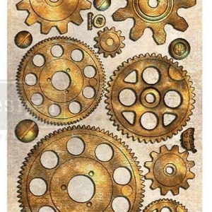 MACHINE PARTS - Redesign with Prima - Finnabair Imaginariam Mold- Silicone Furniture Decor Mould - Machine Parts - 5&quot; X8&quot;