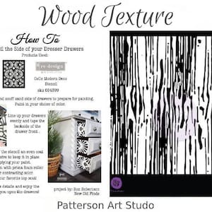 Redesign with Prima Reusable Furniture Decor Stencil  -  Wood Texture 6&quot;x 6&quot;&quot;