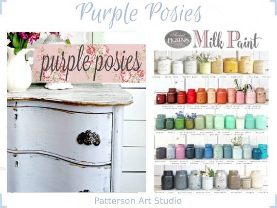 Sweet Pickins Milk Paint A True Light Lavender PURPLE POSIES Etsy UK