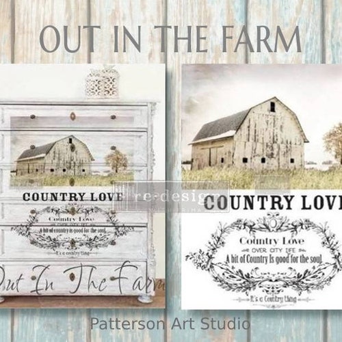 Rub on Furniture Barn Transfer Farmhouse Decal Redesign With Etsy