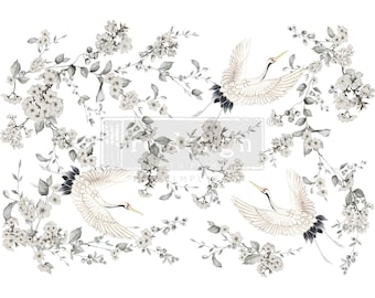 Decor Rub on Transfer® – Silver Wings – total sheet size 24″x35″, cut into 4 sheets Redesign with Prima