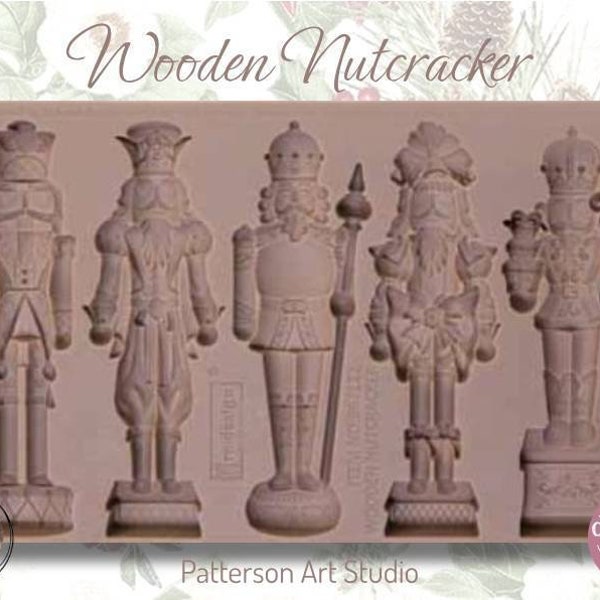 DECOR MOULDS® – WOODEN NUTCRACKER – 1 PC, 5″X8″X8MM main image 1