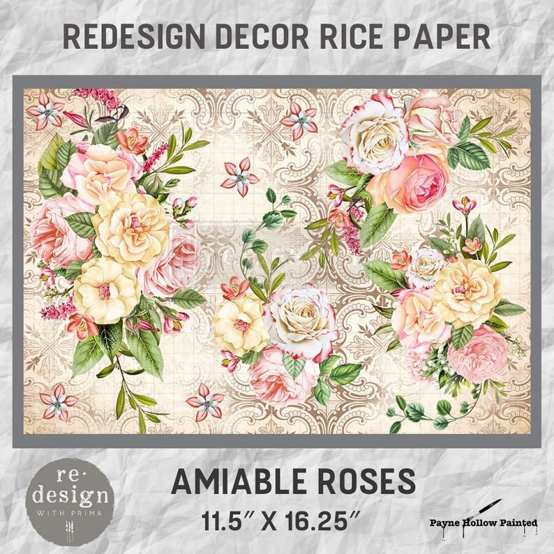 Redesign With Prima Decoupage Floral Decor Rice Paper Amiable - Etsy