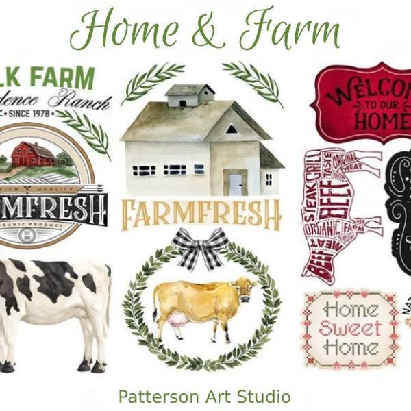 HOME & FARM - Redesign with Prima - Rub on Small Farmhouse Transfer for Furniture or Decor