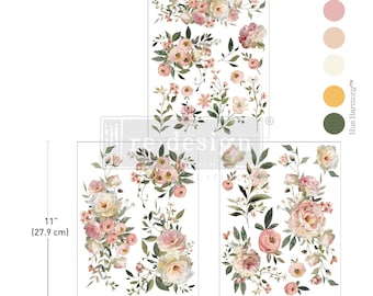 Middy Transfers® – Blush Reverie – 3 sheets, 8.5″x11″ Redesign with Prima
