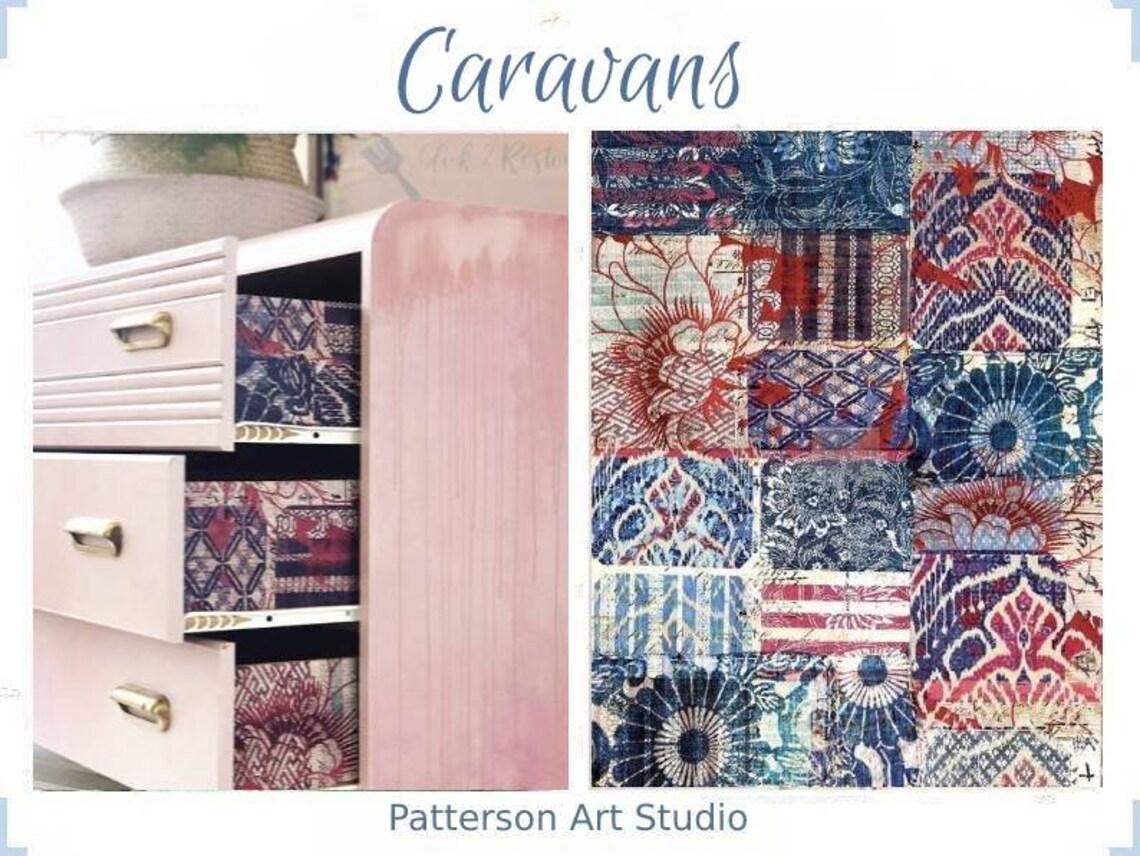 Rub on Furniture Transfer Boho Americana Furniture Decal Etsy