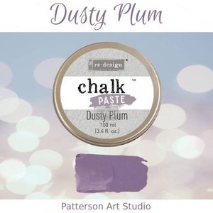 Chalk Paste - DUSTY PLUM - Re-Design with Prima - for Stenciling  Silk Screening and More 3.4 fl. oz.