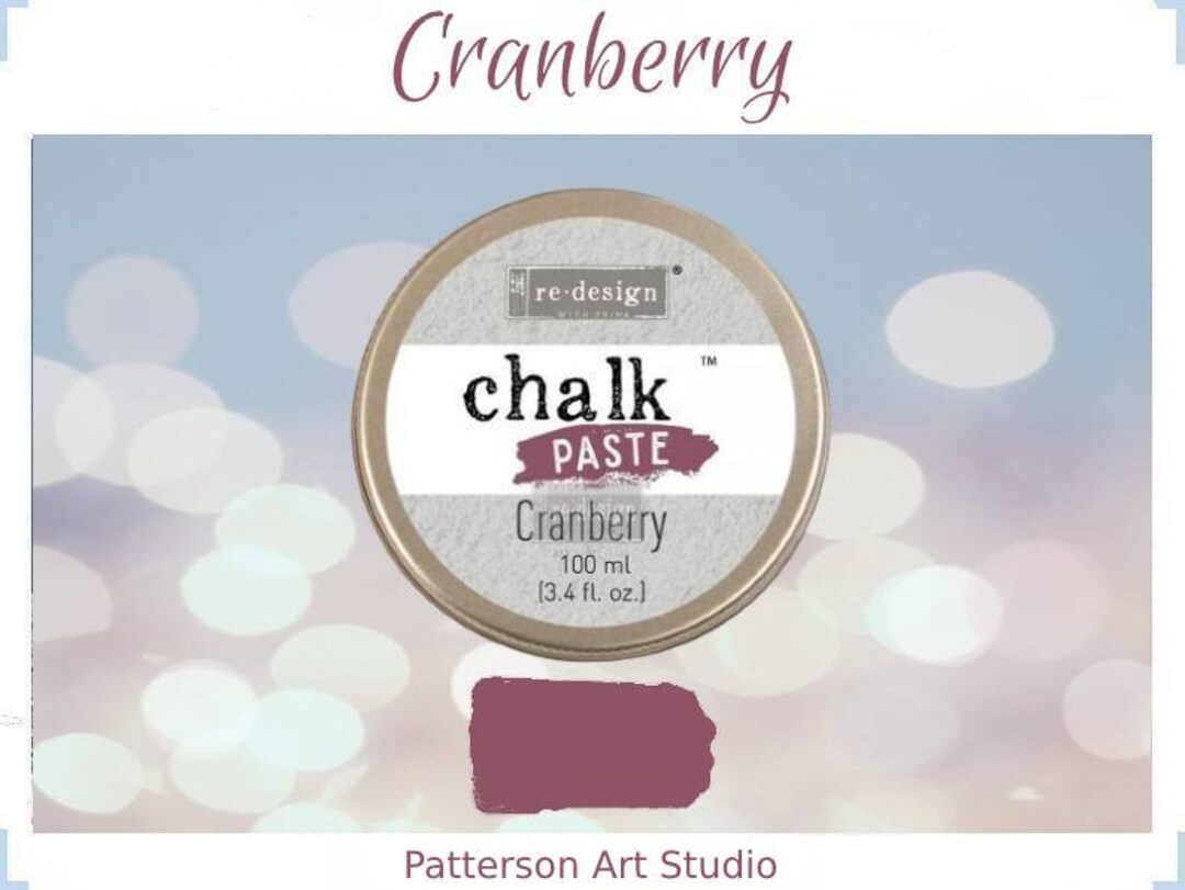 Chalk Paste - CRANBERRY - Re-design With Prima - for Stenciling Silk ...