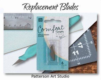 REPLACEMENT BLADES For Comfort Craft Craft Knife  - - Prima Marketing - includes 6 blades
