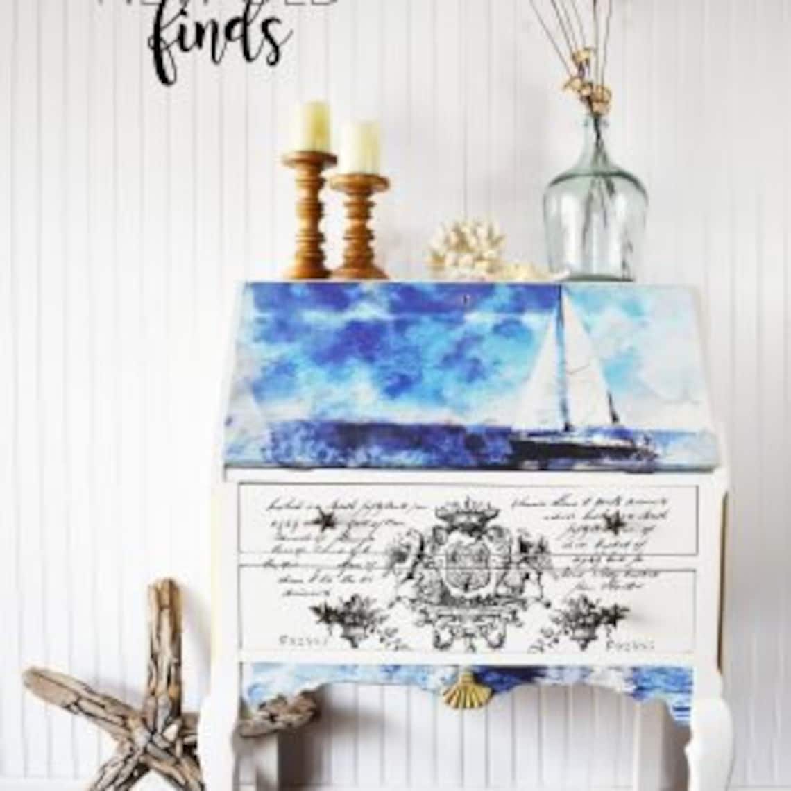 Rub on Furniture Transfer Boat Ocean Beach Furniture Decal Etsy