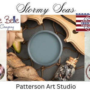 STORMY SEAS - Chalk Mineral Paint- Dixie Belle Furniture and Decor Paint Company -Made in the USA -  Stormy Seas - Blueish Green Gray Color
