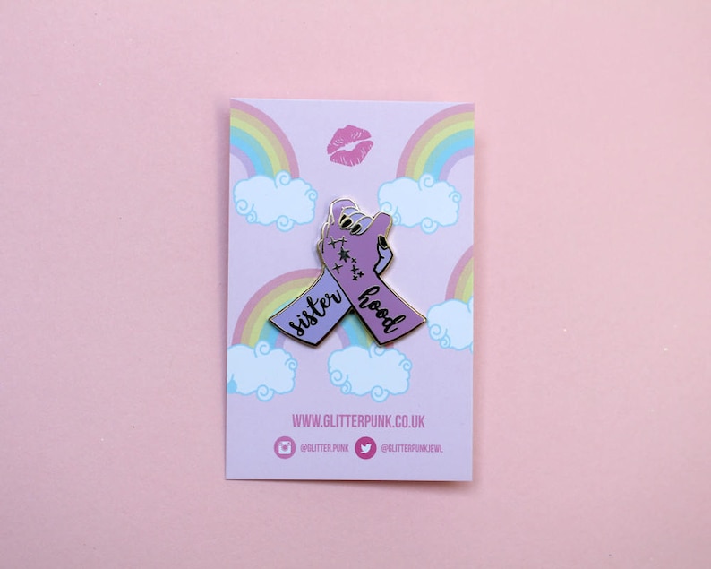 Sisterhood enamel pin Feminist pin Feminism pin Girl gang pin Slogan pin Girl power pin Feminism gift ideas Sisterhood pin Patricarchy Witch image 5