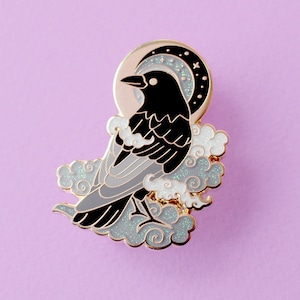 Cloud Crow Enamel Pin
