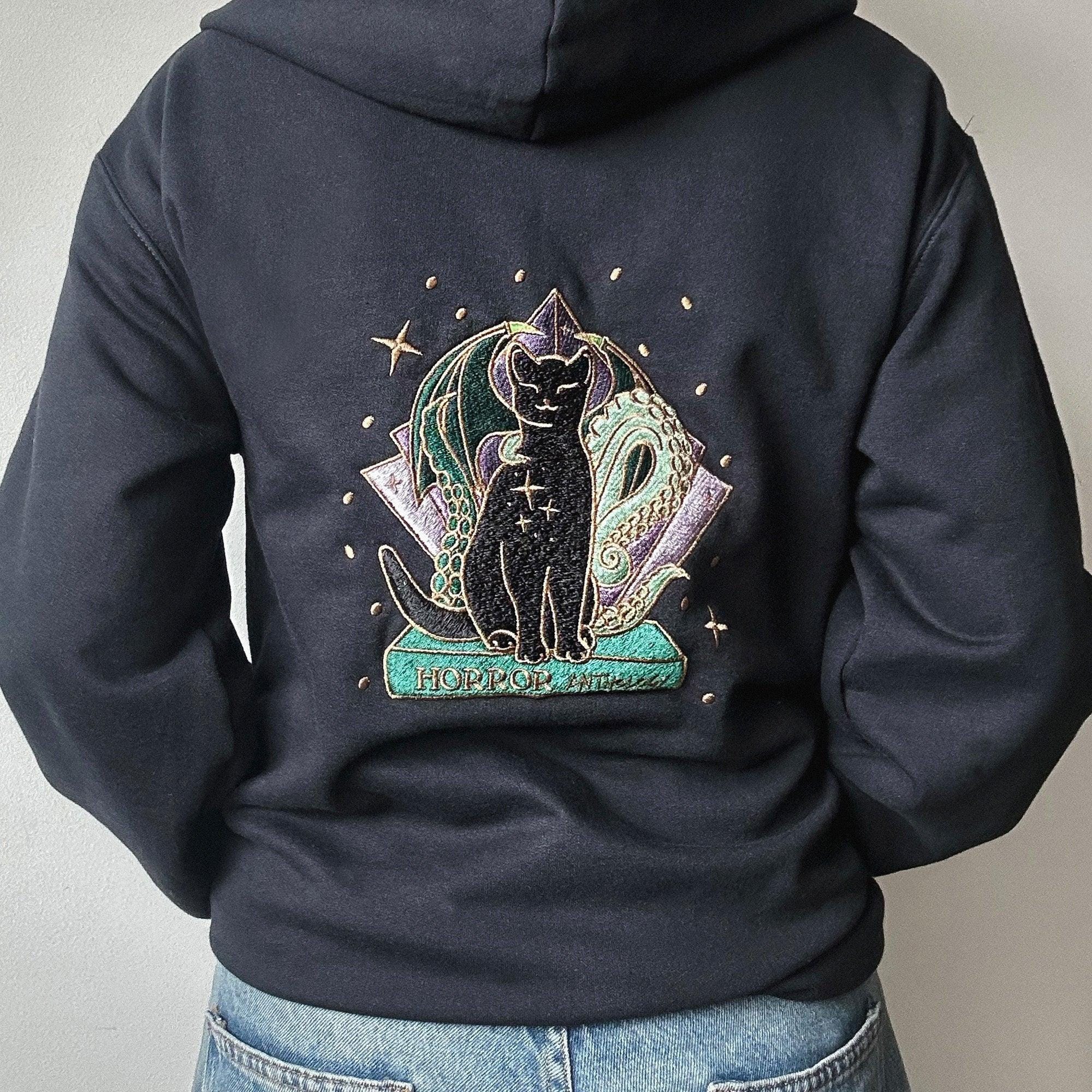 Horror Anthology Embroidered Zip-up Hoodie - Etsy Israel