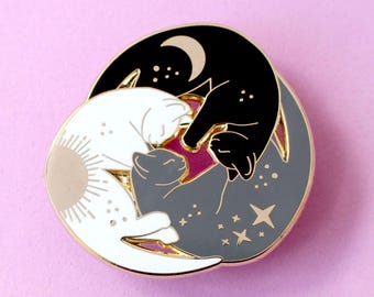 Trio of cats enamel pin