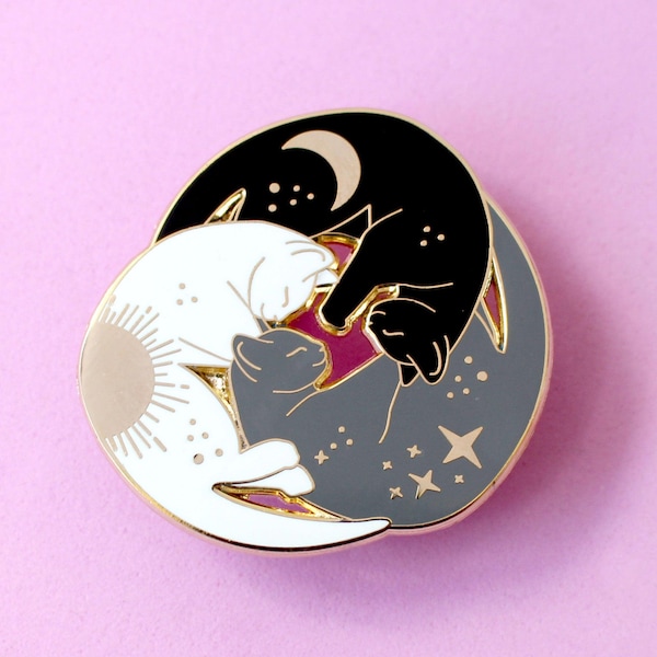 Trio of cats enamel pin