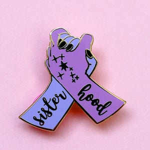 Sisterhood enamel pin Feminist pin Feminism pin Girl gang pin Slogan pin Girl power pin Feminism gift ideas Sisterhood pin Patricarchy Witch image 2