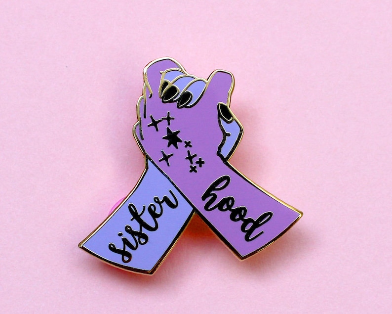 Sisterhood enamel pin Feminist pin Feminism pin Girl gang pin Slogan pin Girl power pin Feminism gift ideas Sisterhood pin Patricarchy Witch image 2