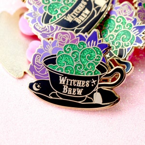 Witches brew enamel pin Potion enamel pin Witch enamel pin Witchy pin Halloween pin Halloween witch pin Witch brewing Witch potion Spooky image 6