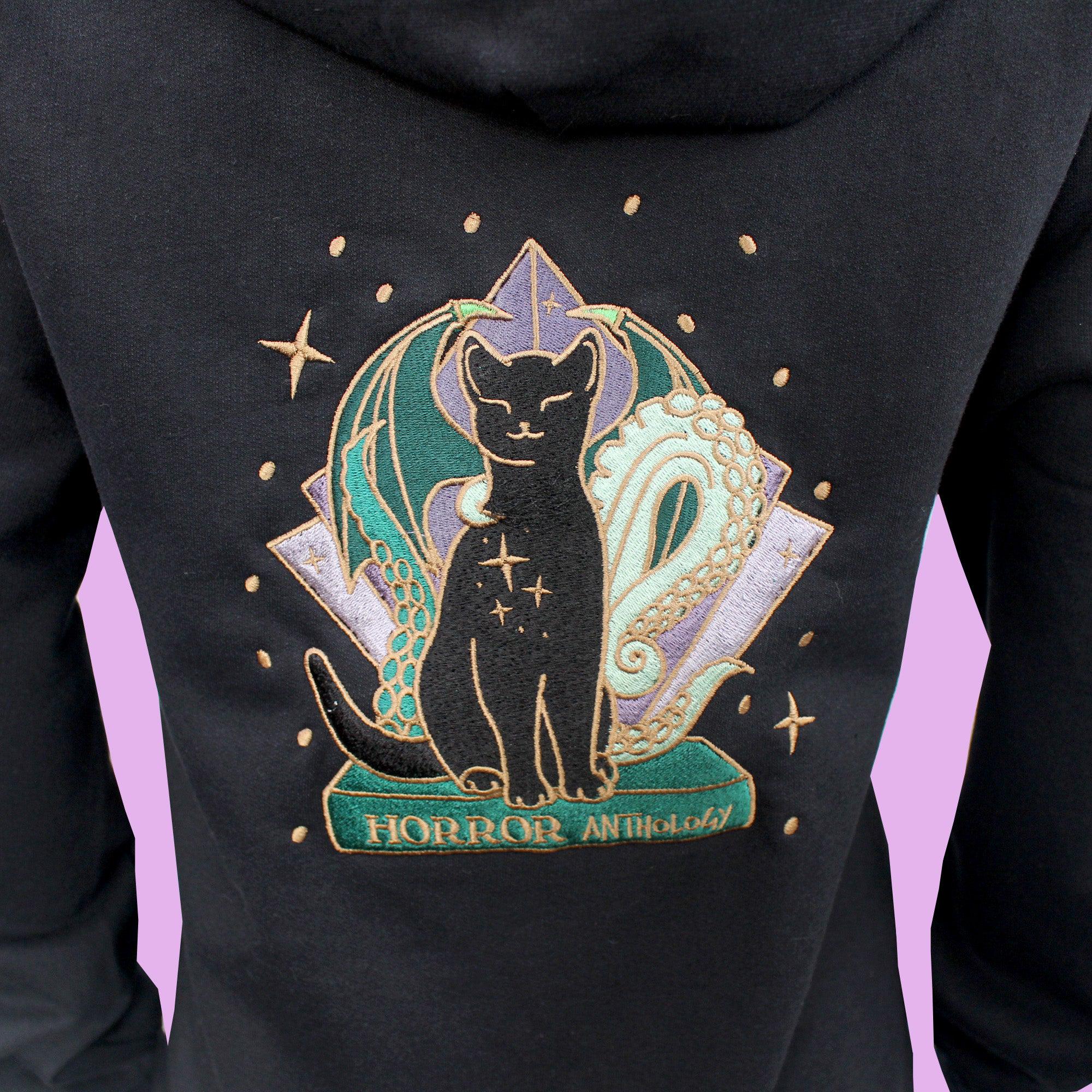 Horror Anthology Embroidered Zip-up Hoodie - Etsy Israel