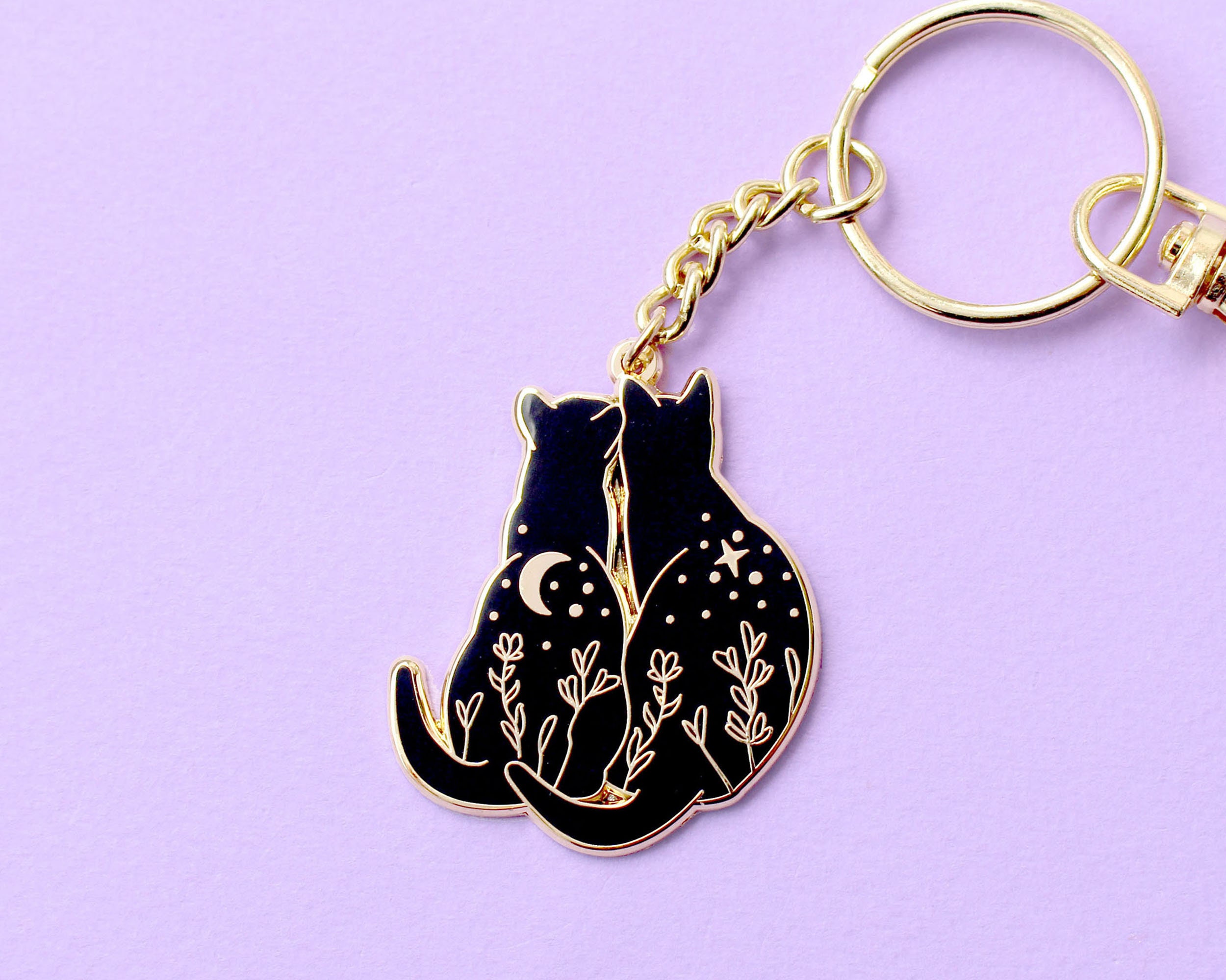 【BLACKPURPLE】24FW★ Signature Cat Heart Keyring-Brown il_fullxfull.6150659513_b4e1.jpg