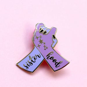 Sisterhood enamel pin Feminist pin Feminism pin Girl gang pin Slogan pin Girl power pin Feminism gift ideas Sisterhood pin Patricarchy Witch image 3