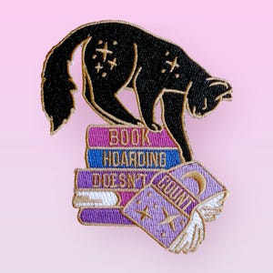 Book Hoarding Doesn't Count Embroidered Patch