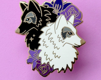 Wolf Emaille Pin