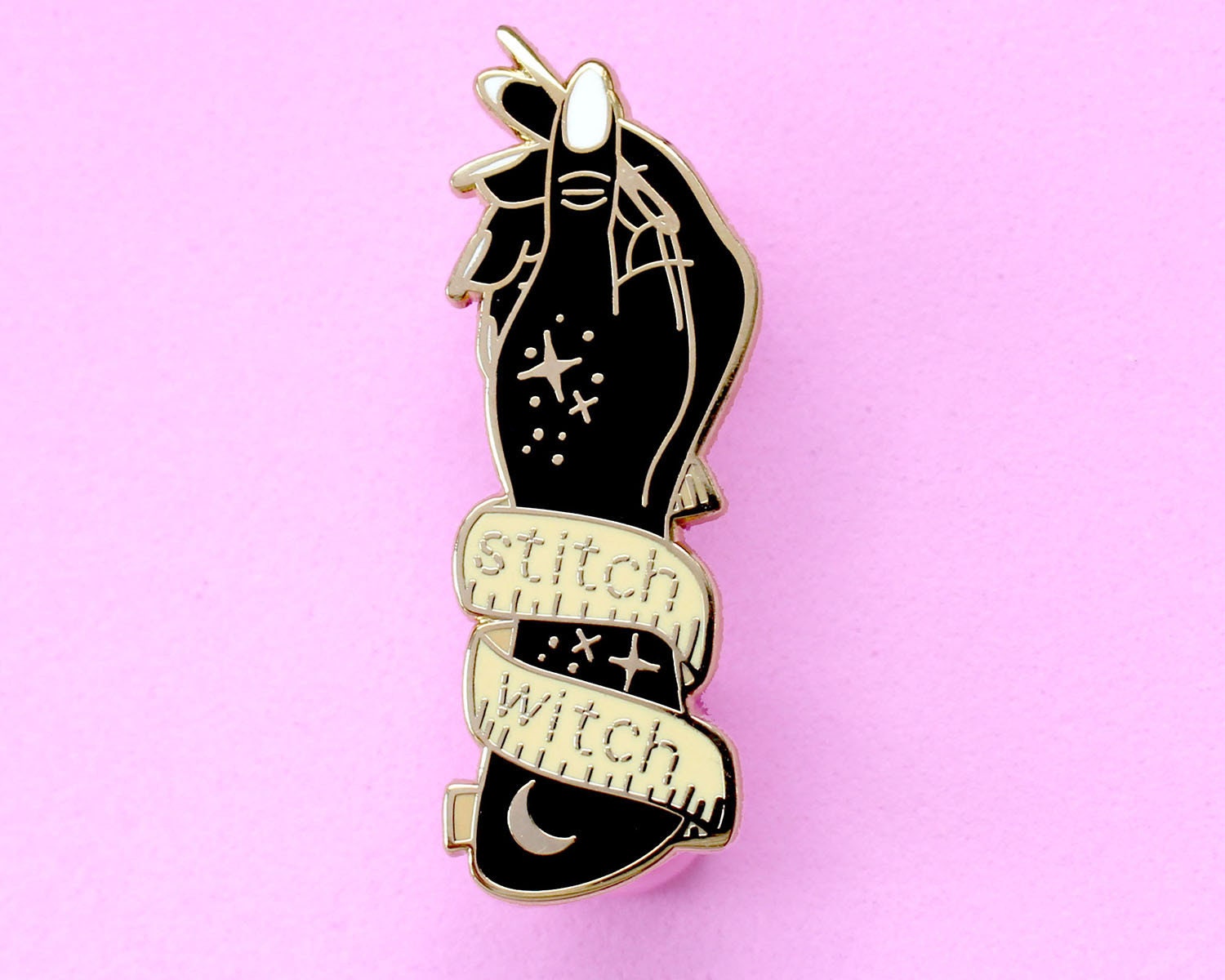 Stitch Witch Enamel Pin Witch Craft Witch Crafty Enamel Pin Etsy UK