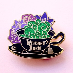 Witches brew enamel pin Potion enamel pin Witch enamel pin Witchy pin Halloween pin Halloween witch pin Witch brewing Witch potion Spooky image 4