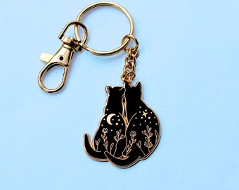 ★BLACKPURPLE★ Signature Cat Heart Charm Keyring Signature MUSINSA | BLACK PURPLE Signature Cat Heart Charm Keyring-Red