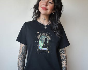 Rainy Day Reader Cat T-Shirt