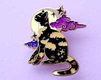 Tortoiseshell Knifecat Metal Keychain - Etsy