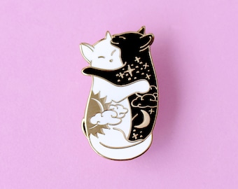 Enamel Cat Pin, Cat Lapel Pin,