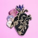 Anatomical heart iron on patch Embroidered patch Back patch Heart patch Horror patch Magic Gothic Witch Anatomy Black heart Romantic gift