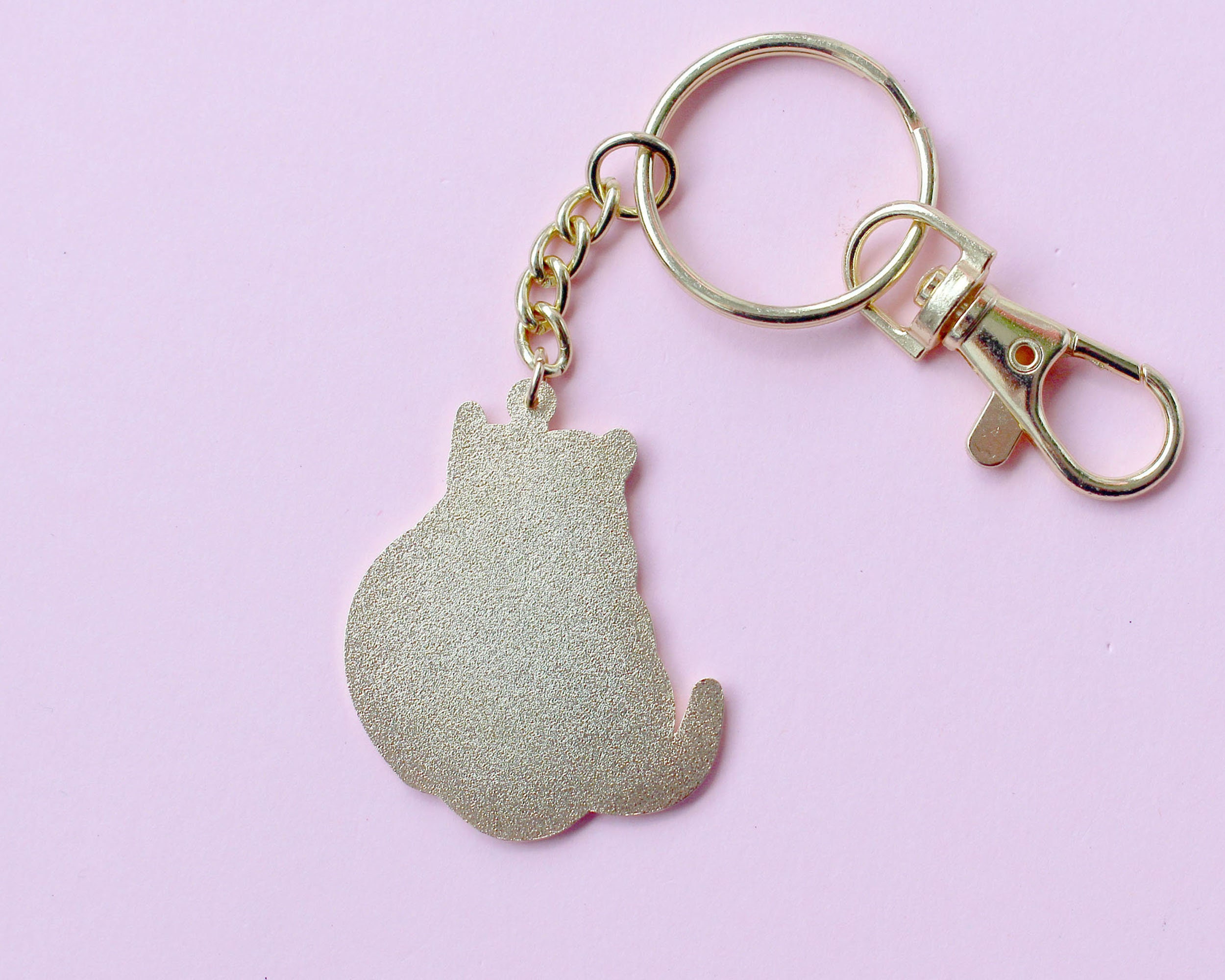 Black Cats Stargazing Key Chain; Black Cat Pair Cat Lover