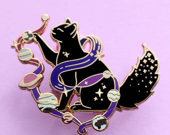 Solar Cat Enamel Pin